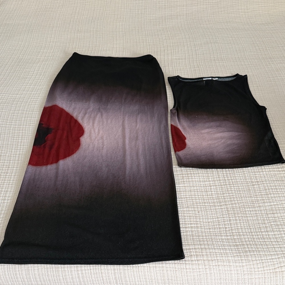 Collusion multicolor Women's Skirt Set